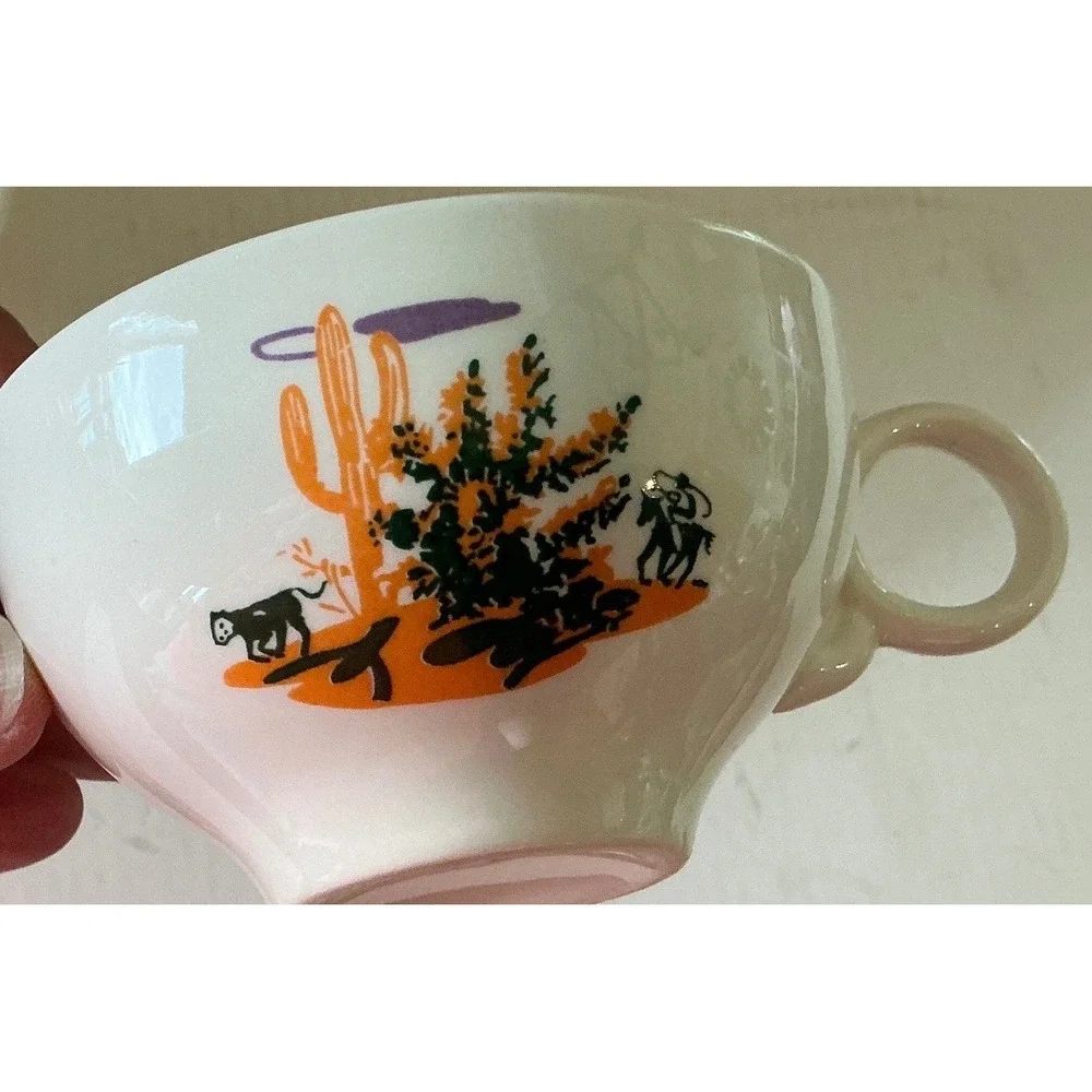 Other Brand Vintage Arizona Cactus Teacup Saucer Set Organ Pipe Cholla Desert 2p